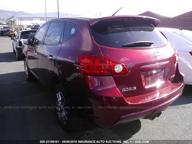 JN8AS5MT2AW014629 - 2010 NISSAN ROGUE S/SL/KROM RED photo 3