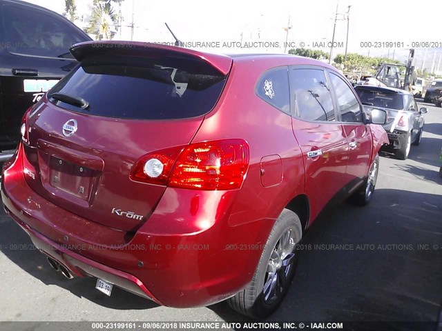 JN8AS5MT2AW014629 - 2010 NISSAN ROGUE S/SL/KROM RED photo 4