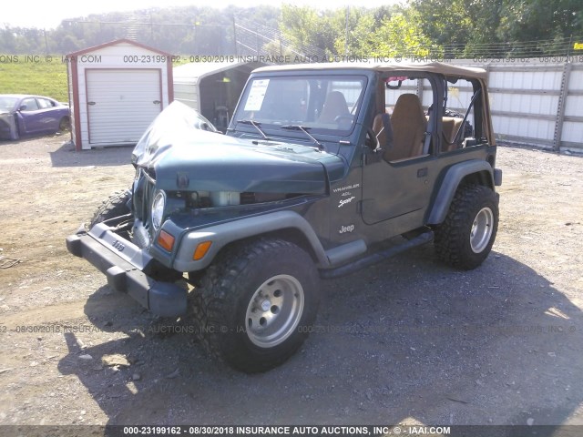 1J4FY19S1WP758162 - 1998 JEEP WRANGLER / TJ SPORT GREEN photo 2