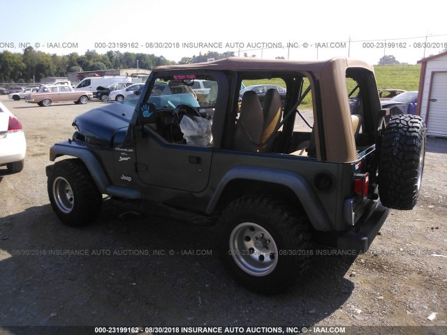 1J4FY19S1WP758162 - 1998 JEEP WRANGLER / TJ SPORT GREEN photo 3