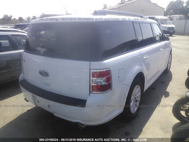 2FMGK5B8XFBA10000 - 2015 FORD FLEX SE WHITE photo 4