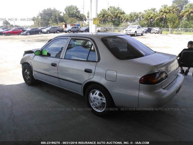 1NXBR12E61Z430036 - 2001 TOYOTA COROLLA CE/LE/S SILVER photo 3