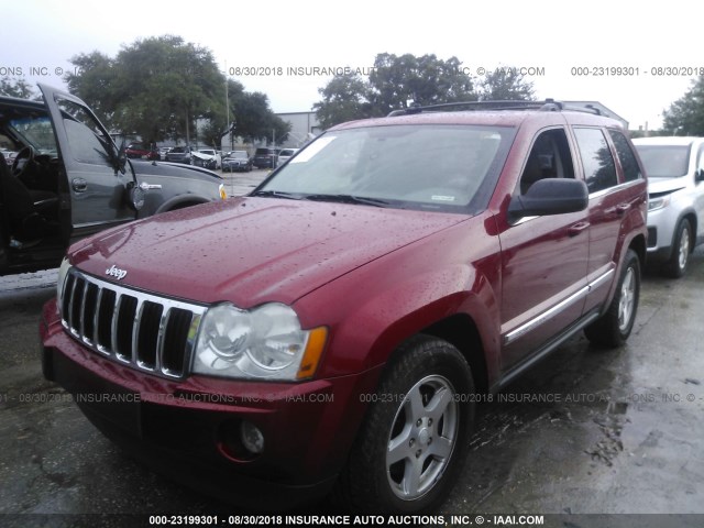 1J4HS58N16C210277 - 2006 JEEP GRAND CHEROKEE LIMITED MAROON photo 2