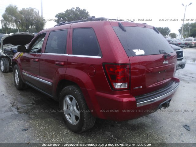 1J4HS58N16C210277 - 2006 JEEP GRAND CHEROKEE LIMITED MAROON photo 3