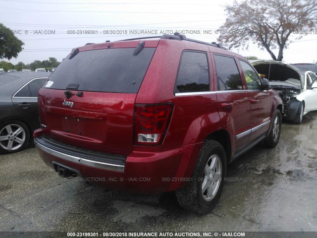 1J4HS58N16C210277 - 2006 JEEP GRAND CHEROKEE LIMITED MAROON photo 4