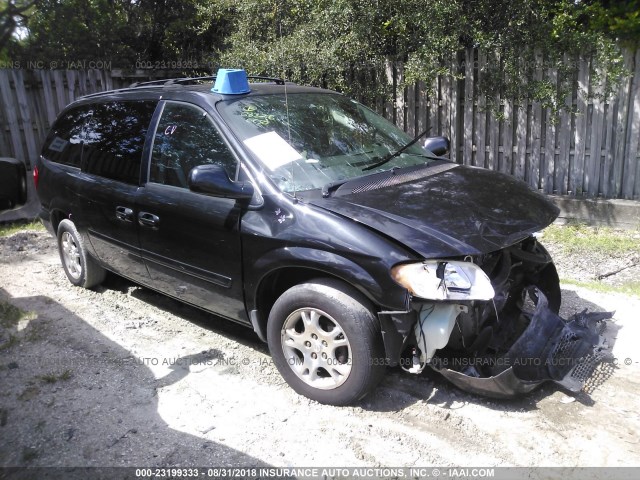 2D8GP74L34R555223 - 2004 DODGE GRAND CARAVAN EX BLACK photo 1