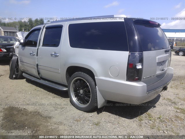 1GKS2MEF7BR362157 - 2011 GMC YUKON XL DENALI SILVER photo 3