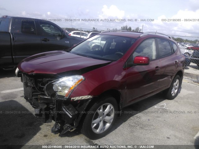 JN8AS58T68W002648 - 2008 NISSAN ROGUE S/SL RED photo 2