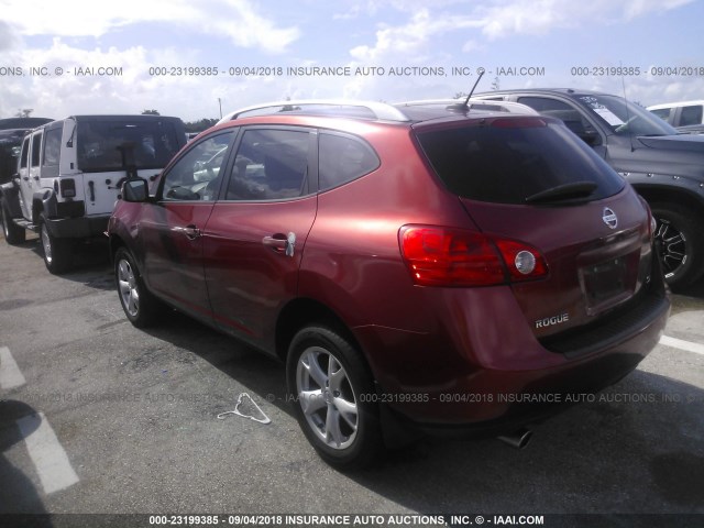 JN8AS58T68W002648 - 2008 NISSAN ROGUE S/SL RED photo 3