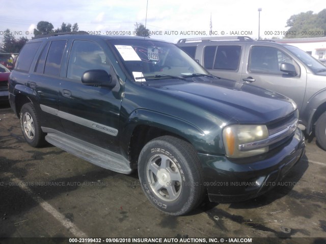 1GNDS13S142191380 - 2004 CHEVROLET TRAILBLAZER LS/LT GREEN photo 1