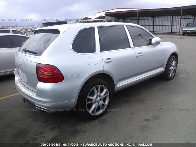 WP1AC29P14LA93234 - 2004 PORSCHE CAYENNE TURBO SILVER photo 4