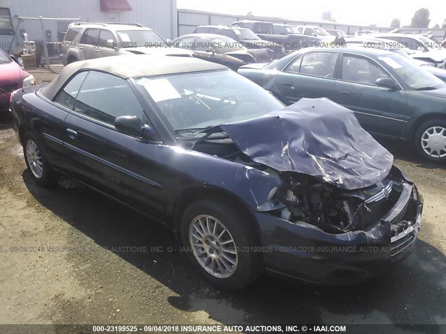 1C3EL55R74N224719 - 2004 CHRYSLER SEBRING LXI BLUE photo 1