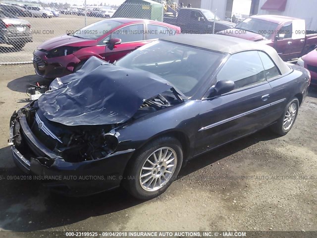 1C3EL55R74N224719 - 2004 CHRYSLER SEBRING LXI BLUE photo 2