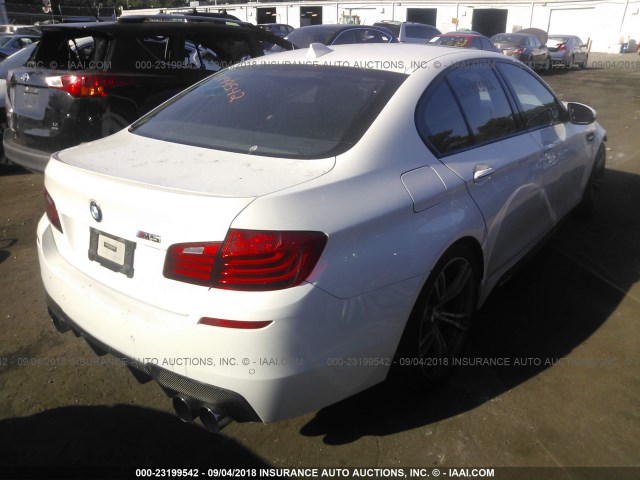 WBSFV9C57ED593775 - 2014 BMW M5 WHITE photo 4