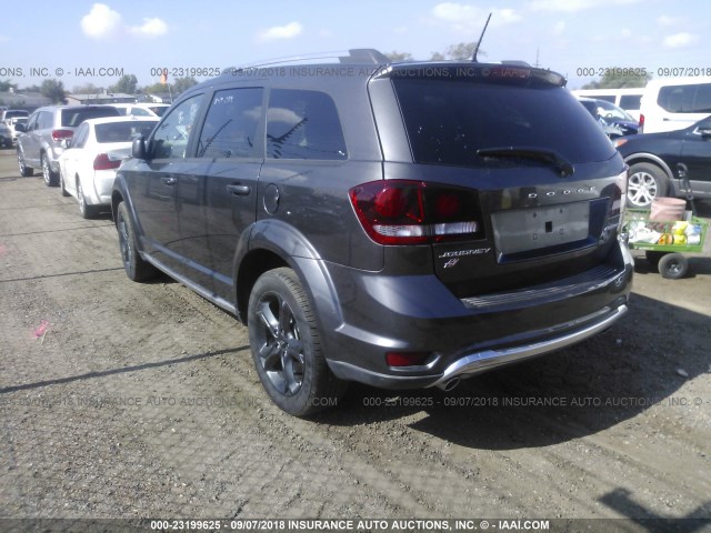 3C4PDDGG8JT386863 - 2018 DODGE JOURNEY CROSSROAD GRAY photo 3