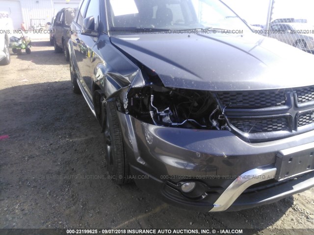 3C4PDDGG8JT386863 - 2018 DODGE JOURNEY CROSSROAD GRAY photo 6