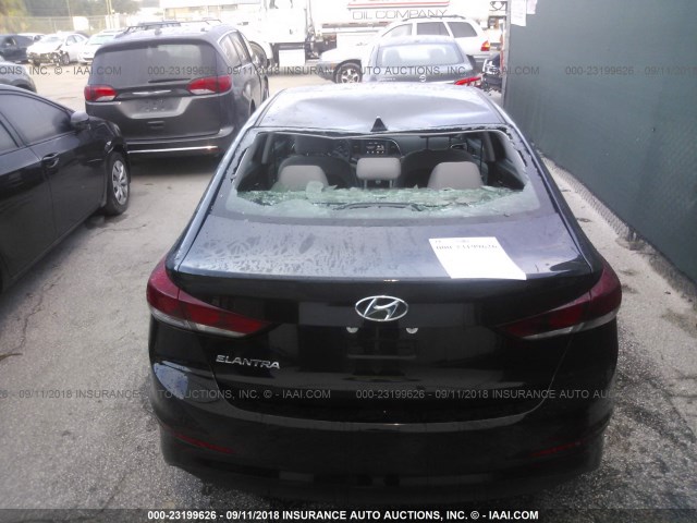 5NPD84LF4JH301053 - 2018 HYUNDAI ELANTRA SEL/VALUE/LIMITED BLACK photo 6