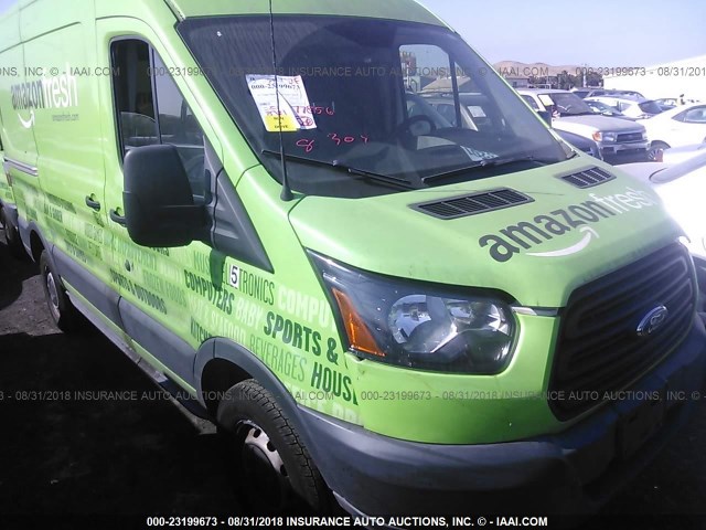 1FTNR1CM0FKA17460 - 2015 FORD TRANSIT T-250 GREEN photo 1