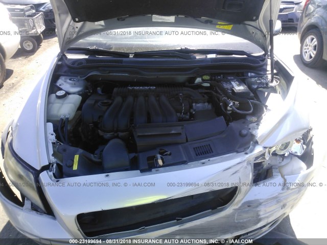 YV1MS382862160136 - 2006 VOLVO S40 2.4I SILVER photo 10