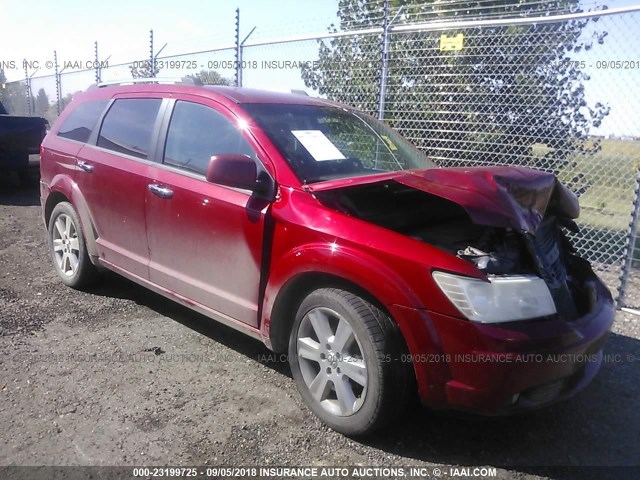 3D4GH67V69T246470 - 2009 DODGE JOURNEY R/T RED photo 1