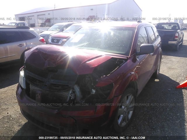 3D4GH67V69T246470 - 2009 DODGE JOURNEY R/T RED photo 2