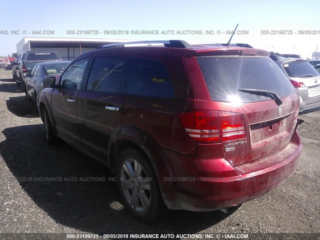 3D4GH67V69T246470 - 2009 DODGE JOURNEY R/T RED photo 3