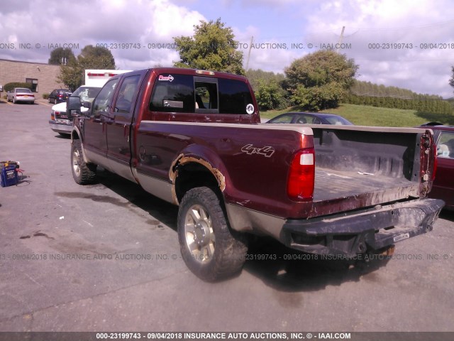 1FTWW31R48EC86666 - 2008 FORD F350 SRW SUPER DUTY MAROON photo 3