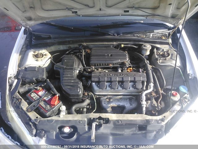 1HGES16304L019418 - 2004 HONDA CIVIC DX VP 银色 照片 10
