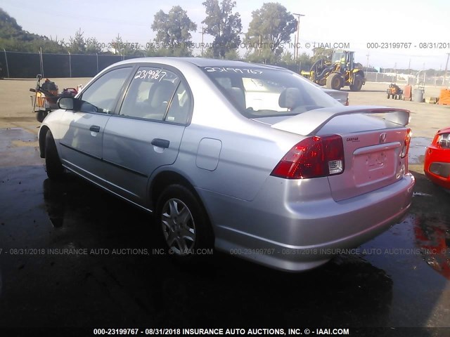 1HGES16304L019418 - 2004 HONDA CIVIC DX VP 银色 照片 3