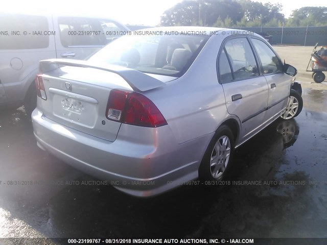 1HGES16304L019418 - 2004 HONDA CIVIC DX VP 银色 照片 4