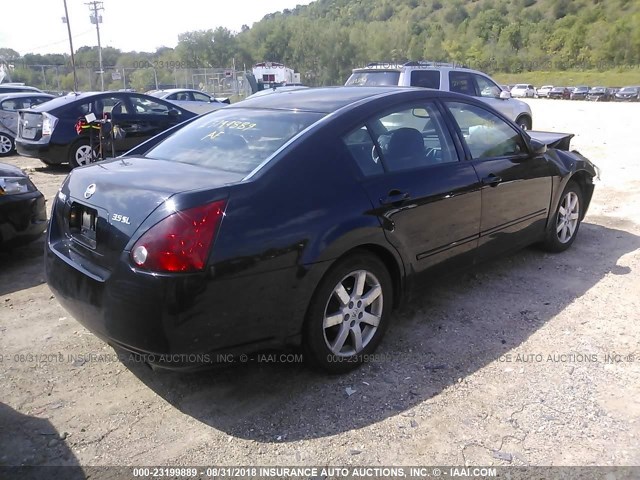 1N4BA41E04C807104 - 2004 NISSAN MAXIMA SE/SL BLACK photo 4