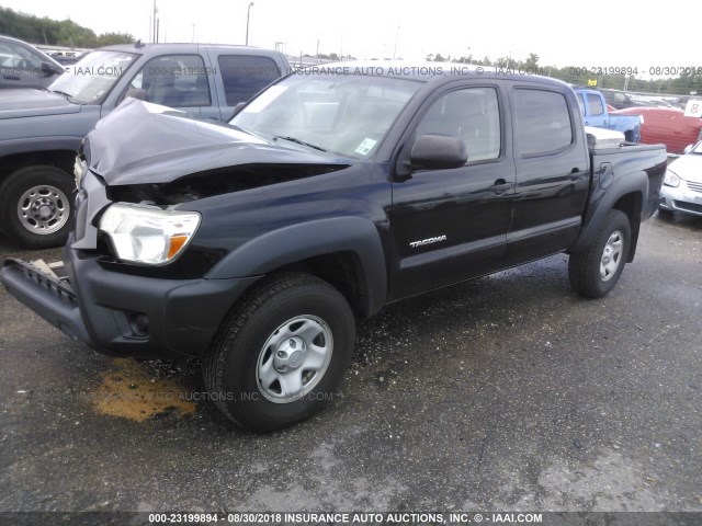 5TFJX4GN4CX006422 - 2012 TOYOTA TACOMA DOUBLE CAB შავი ფოტო 2