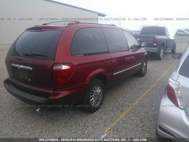 2C8GT64L82R612001 - 2002 CHRYSLER TOWN & COUNTRY LIMITED RED photo 4