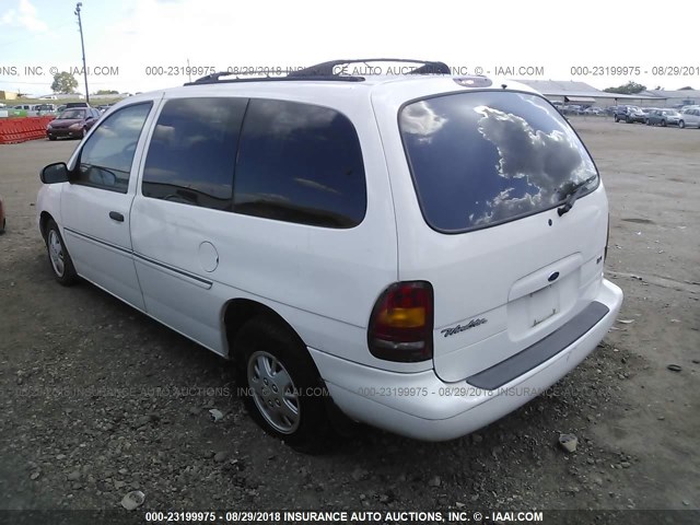 2FMZA5141WBD21311 - 1998 FORD WINDSTAR WAGON WHITE photo 3