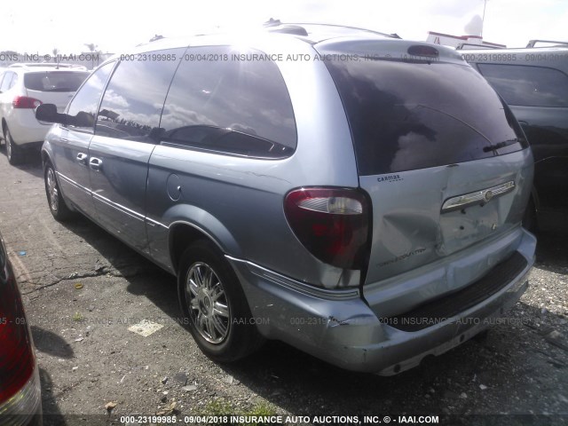 2C8GP64L35R532663 - 2005 CHRYSLER TOWN & COUNTRY LIMITED Light Blue photo 3