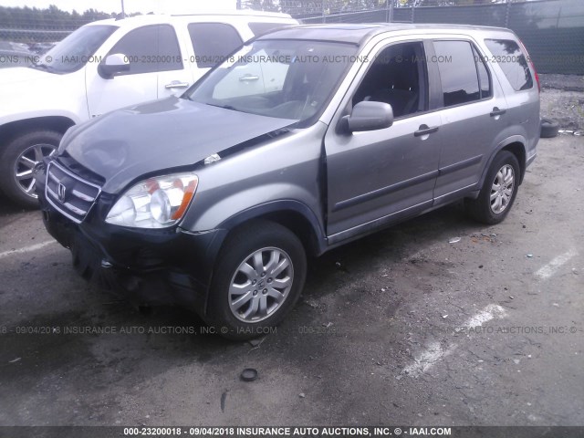 JHLRD78856C002559 - 2006 HONDA CR-V EX GRAY photo 2