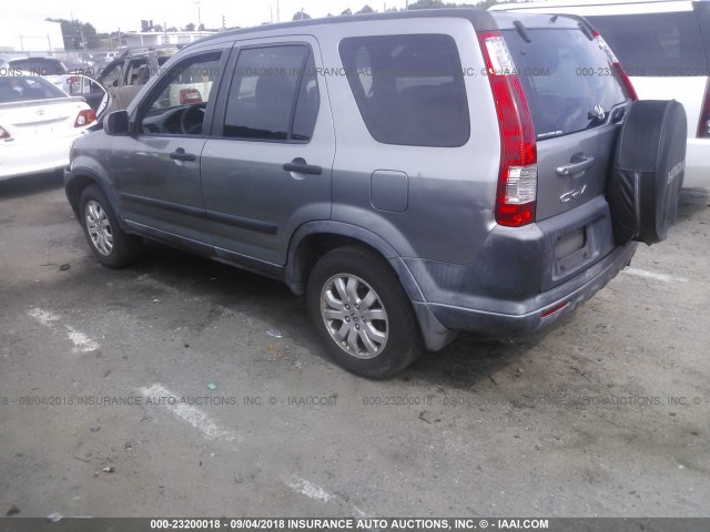 JHLRD78856C002559 - 2006 HONDA CR-V EX GRAY photo 3