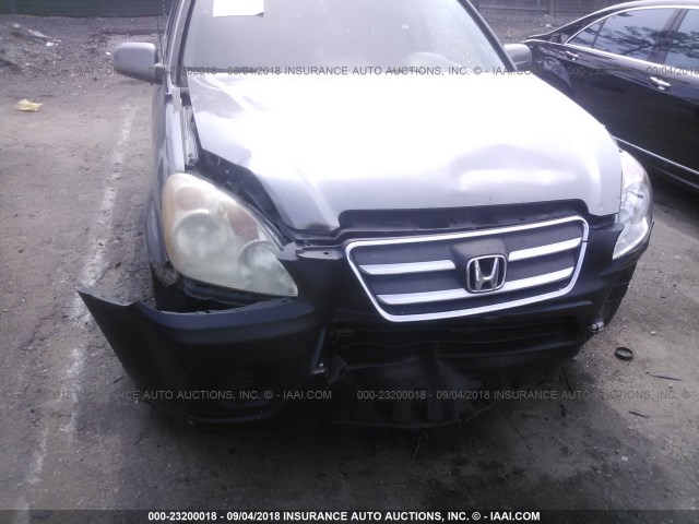 JHLRD78856C002559 - 2006 HONDA CR-V EX GRAY photo 6