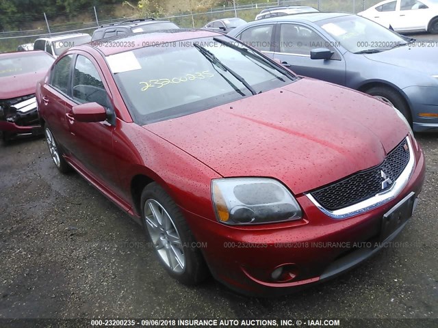 4A3AB76T48E032938 - 2008 MITSUBISHI GALANT RALLIART ORANGE photo 1