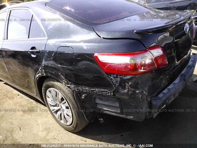 4T1BE46K68U251356 - 2008 TOYOTA CAMRY CE/LE/XLE/SE BLACK photo 6