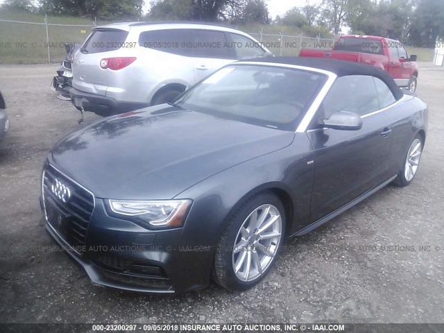 WAUD2AFH2HN000690 - 2017 AUDI A5 SPORT GRAY photo 2