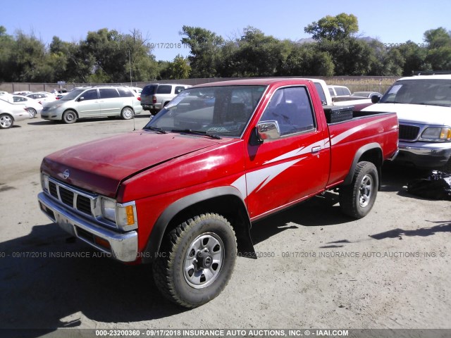 1N6SD11Y1PC409170 - 1993 NISSAN TRUCK SHORT WHEELBASE RED photo 2