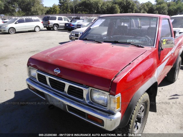 1N6SD11Y1PC409170 - 1993 NISSAN TRUCK SHORT WHEELBASE RED photo 6