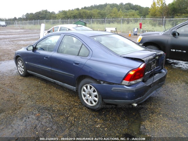 YV1RS61R822099718 - 2002 VOLVO S60 BLUE photo 3