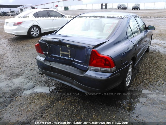 YV1RS61R822099718 - 2002 VOLVO S60 BLUE photo 6