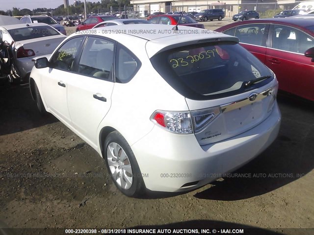 JF1GH61608H804959 - 2008 SUBARU IMPREZA 2.5I WHITE photo 3