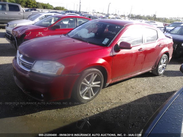 1B3BD1FG5BN528115 - 2011 DODGE AVENGER MAINSTREET RED photo 2