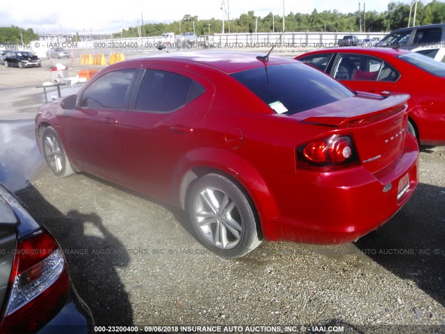 1B3BD1FG5BN528115 - 2011 DODGE AVENGER MAINSTREET RED photo 3