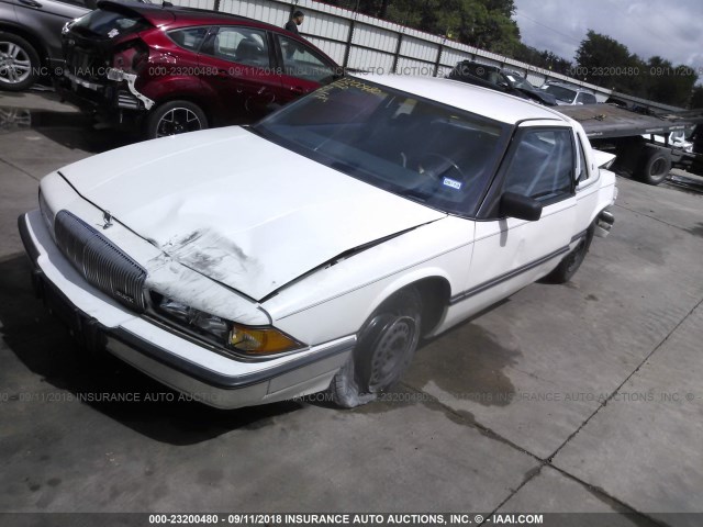 2G4WB14W2K1444444 - 1989 BUICK REGAL CUSTOM WHITE photo 2