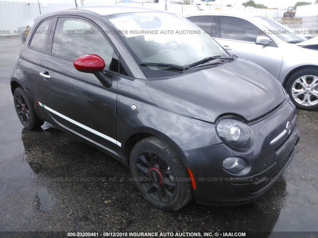 3C3CFFAR6GT246161 - 2016 FIAT 500 POP GRAY photo 1